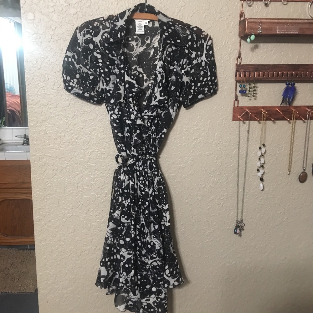 Ruffle detail dress